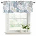 thumbnail image 2 of Blue Beige Octopus Coastal Valances for Windows, Decorative Rod Pocket Window Valance Curtains, Nautical Coral Starfish Short Curtain Drapes for Kitchen/Bathroom/Living Room, 2 Panels, 60" W x 18" L, 2 of 8