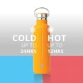 thumbnail image 4 of Elemental Classic Insulated Water Bottle, Leak Proof Thermos Water Bottle with Bamboo Lid and Metal Ring, Reusable Insulated Stainless Steel Water Bottle, 25oz Citrus, 4 of 8