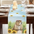 thumbnail image 3 of Table Runners 90 Inches Long Dress Scarves, Groundhog Day Farmhouse Coffee/Dining/Kitchen Table Runner for Living Room, Sunflower Spring Floral Botanical Blue 13x90 Inch, 3 of 9