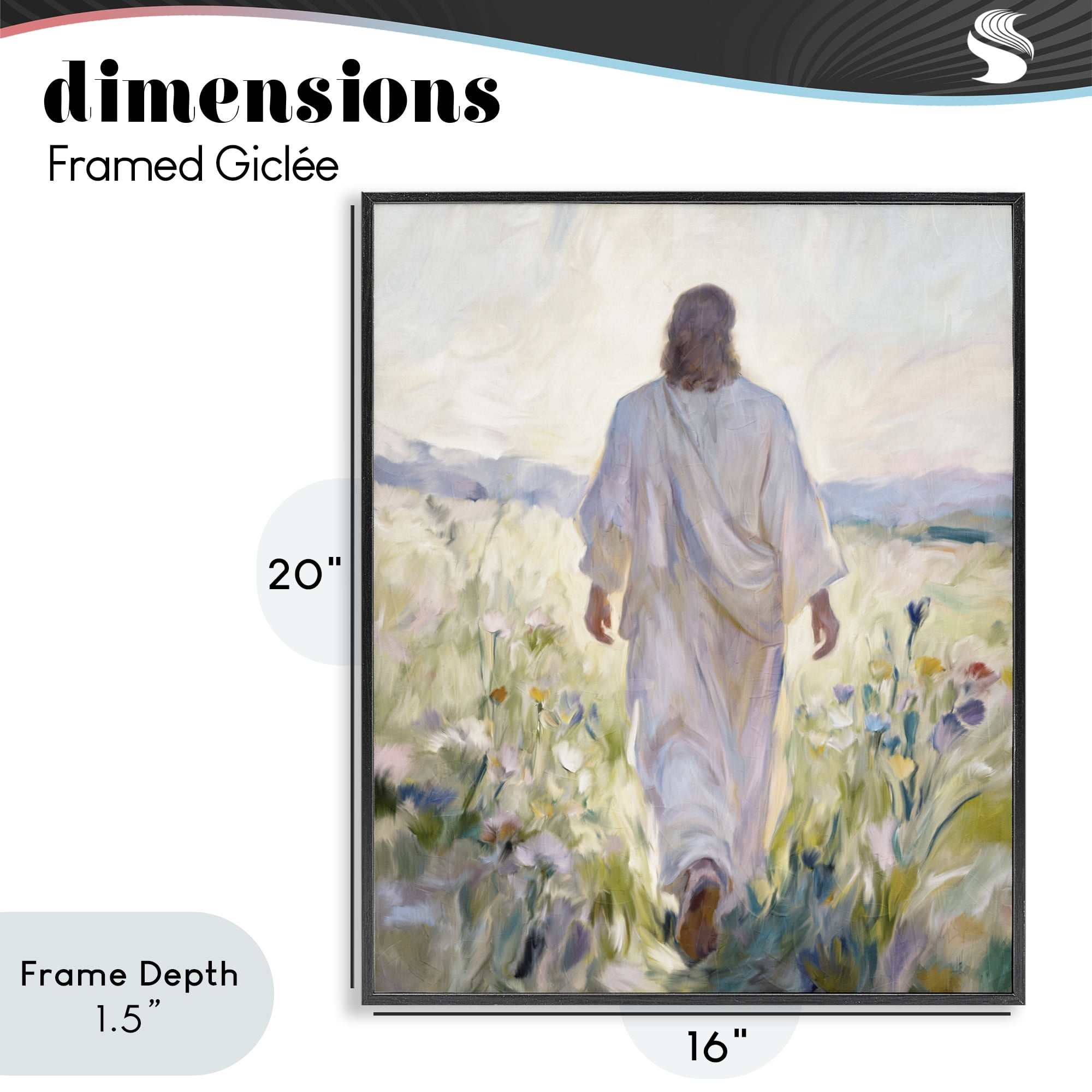Stupell Industries Wildflower Faithful Follower Black Framed Giclee Art, design by Kim Allen