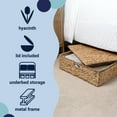 thumbnail image 4 of happimess BSK2015A Holden 30" Classic Costal Hand-Woven Hyacinth Wicker Under Bed Storage Basket with Lid, Natural, 4 of 5