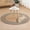 Coffee, variant on Cotton Rope Area Rug for Cats, Cat Scratching Rug, Round Vintage Reversible Woven Tassel Rug, Easy Clean, Soft and Stylish Home Accent