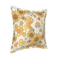 thumbnail image 2 of Bingfone Decorative Pillow Covers 20"X20" Groovy Hippie Flower Mushrooms Couch Pillow Cases Modern Farmhouse Covers For Couch Sofa Bed, 2 of 9