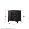 thumbnail image 4 of Wyndham Collection Wcv252536scxsxxmxx Daria 35" Single Free Standing Vanity Cabinet Only -, 4 of 7