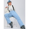 thumbnail image 7 of SEARIPE Women's Ski Pant Detachable Snowboard Insulated Bib Pant Outdoor Windproof Waterproof Breathable Overalls Snow Pant Light Blue XXXL, 7 of 7