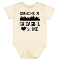 thumbnail image 3 of Inktastic Chicago Illinois Someone Loves Me Skyline Boys or Girls Baby Bodysuit, 3 of 5