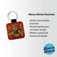 thumbnail image 2 of Lion Ninja Fighting Warrior Faux Leather Square Keychain, 2 of 7