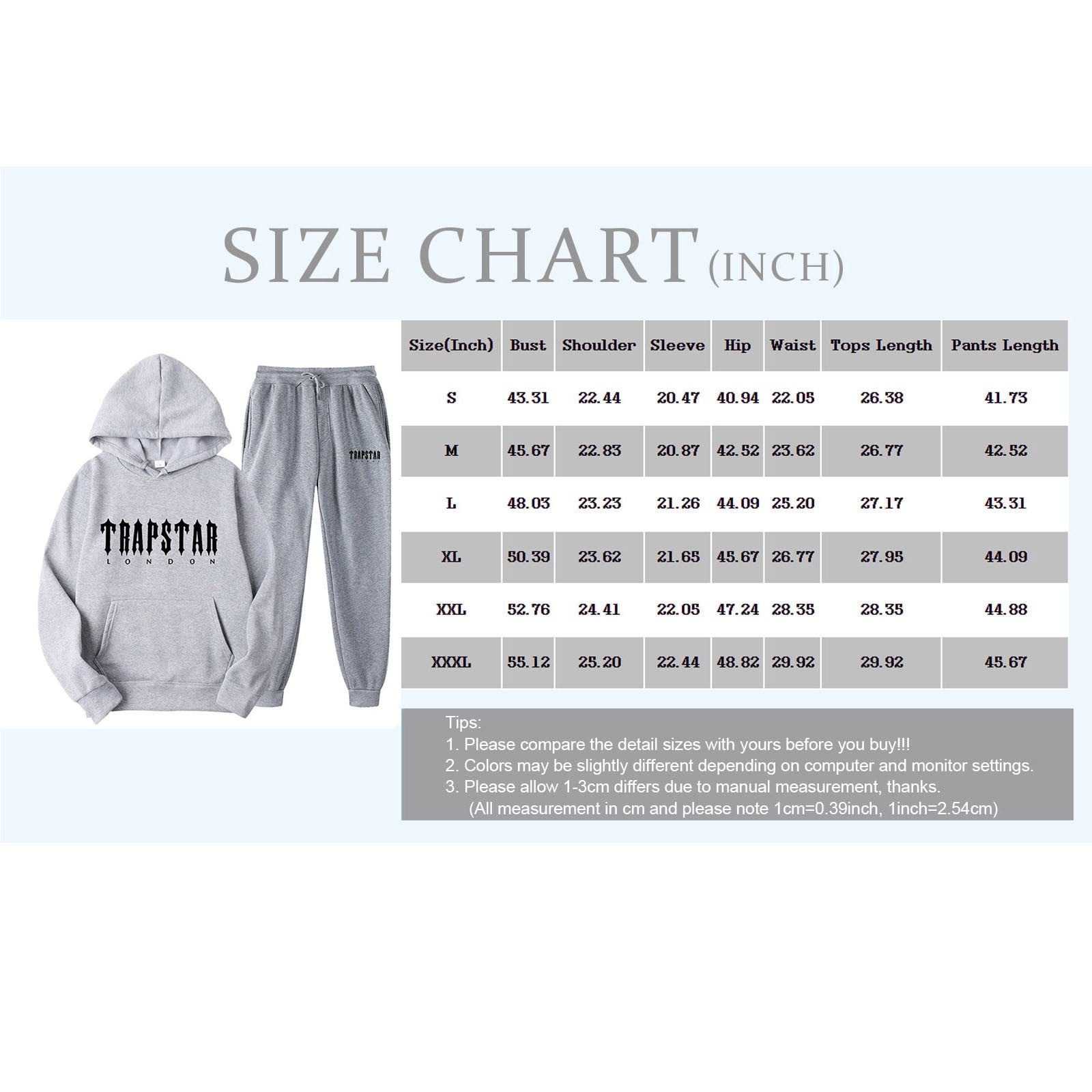 Trapstar Hoodies for Women Sets Long Sleeve Graphic Sweatshirts