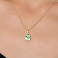 thumbnail image 3 of Gem Stone King 14K Yellow Gold Green Prasiolite Pendant Necklace | 2.40 Cttw | Gemstone Birthstone | Oval 10X8MM | Gold Necklace for Women | With 18 inch Gold Chain, 3 of 6