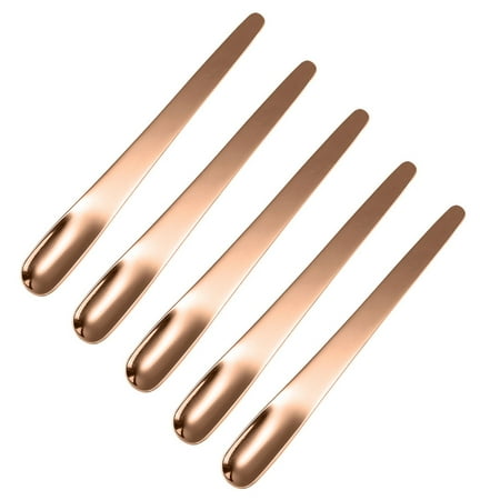 

Meidiya 5Pcs/Set Coffee Spoon Mirror Polished Long Handle Flat Minimalist Stainless Steel Food Grade Dessert Salt Scoop Kitchen Supplies