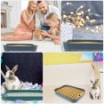 thumbnail image 4 of 2Pcs Rabbit Litter Box Plastic Rabbit Toilet Indoor Bunny Litter Box Anti-fall Bunny Toilet Box, 4 of 8