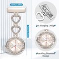 thumbnail image 4 of Becaristey 2pieces Waterproof Pocket Watch For Nurses And Doctors Not Easy To Fall White 1Set, 4 of 6