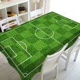 thumbnail image 1 of Manteles rectangulares con estampado de campo de fútbol de hierba, decoración de fiesta de mesa, antimanchas mantel impermeable, cubierta de mesa qym unisex, 1 of 2