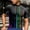 Noir, variante sur T-shirt à Manches Courtes à Col Rond pour Homme, Style Sportif Décontracté d'Été, Scène de Cyclisme, pour le Quotidien et les Activités de Loisirs