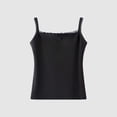 thumbnail image 2 of SAFUNY Women's Thin Strap V Neck Sleeveless Cami Top Basic Tank Top for Layering and Everyday Wear Black L, 2 of 2