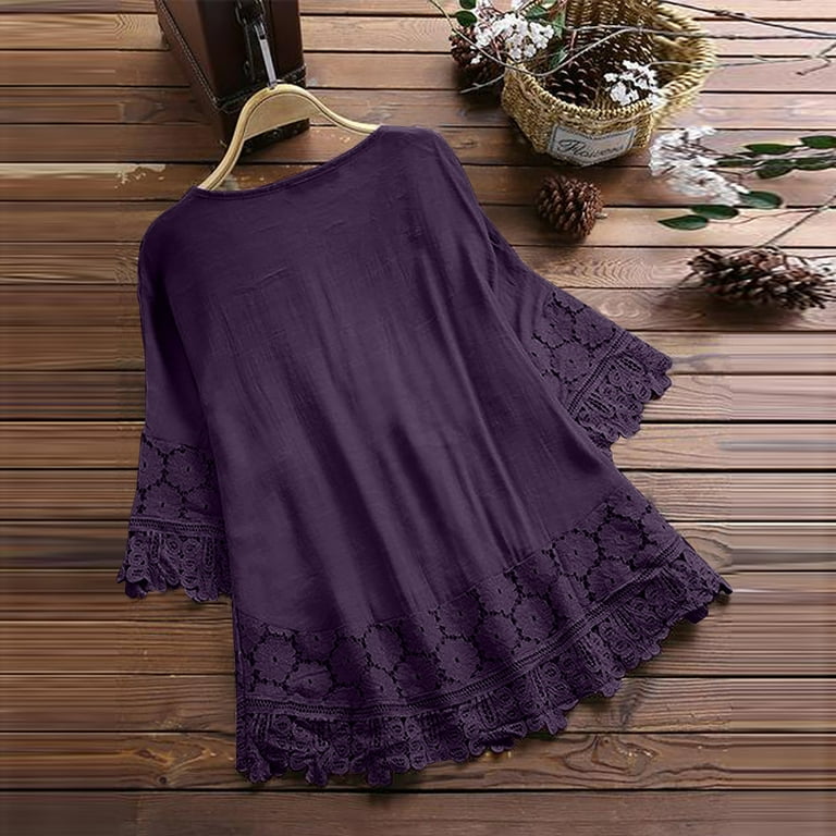 DOSUKRAI Embroidered Tops for Women,Peasant Tops for Women