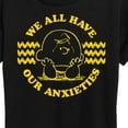 thumbnail image 3 of Peanuts - We All Have Our Anxieties - Women's Short Sleeve Graphic T-Shirt, 3 of 6