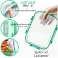 thumbnail image 3 of DFA 10 Pack Glass Food Storage Containers with Lids Leakproof, Airtight Glass Meal Prep Containers For Lunch, On The Go, Leftover, Dishwasher Safe, 3 of 12