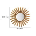 thumbnail image 5 of Benzara BM241109 Mirror with Metal Frame & Leaf Design, Brass & Silver, 5 of 5