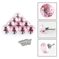thumbnail image 3 of Uxcell 30mm Crystal Glass Diamond Shape Drawer Knobs Cabinet Pull Handle New Pink 10pcs, 3 of 7