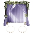 thumbnail image 1 of Bgsha Ensemble de Rideaux en Voile Tulle Élégant pour Mariages et Événements 2 Pcs avec Boucles, 1 of 8