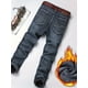 thumbnail image 2 of Vaqueros de polar cálidos para hombre, ideales para negocios, estilo urbano informal con bolsillos para otoño e invierno., 2 of 4