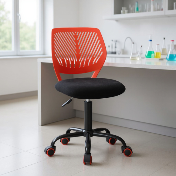 Homy Casa Ergonomic Lab Sampling Stool with Adjustable Height, 360° Swivel and Rolling Casters for Specimen Collection, Research Benches and Science Labs