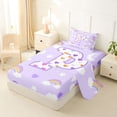 thumbnail image 2 of Castle Fairy Rainbow Letter P Twin Sheet Sets 3pcs for Kids,Pastel Pattern Bedding for Girls, 2 of 6
