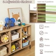 thumbnail image 5 of Giantex 6 Cube Storage Organizer Bookshelf, Wood Open Bookcase w/Metal Legs, Adjustable Display Shelf, Natural, 5 of 6