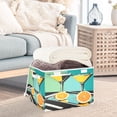 thumbnail image 3 of Yayeee Collapsible Cube Storage Bin with Lid Fabric Closet Decorative Basket with Handles, Orange Glasses, 3 of 7