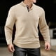 thumbnail image 1 of pstuiky camisa de manga larga para hombre, Sudadera con capucha y cuello redondo de manga larga de color liso para hombre Tops de talla grande para hombre l, 1 of 6