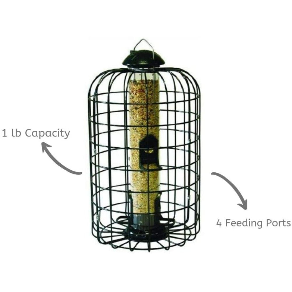 Stokes Select Ranch Hopper Bird Feeder 2 Feeding Ports Black