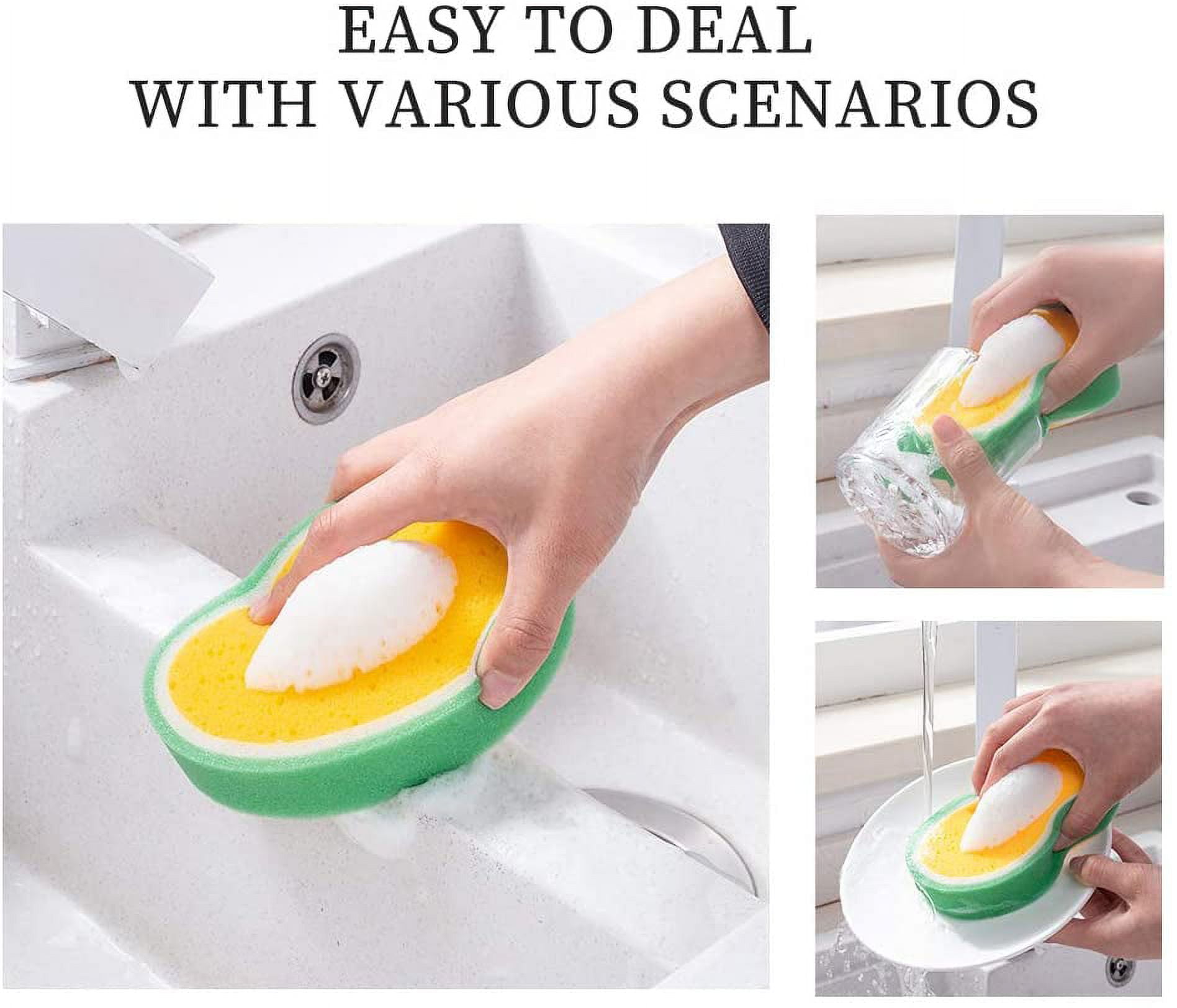 4pcs/set Creative Cleaning Sponge Fruit Shape Washing Dishes