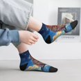 thumbnail image 2 of Pofeuu Starry Sky Cloud Dog Print 30cm Socks, Adult Running Hiking Socks for Youth and Adult, 2 of 7