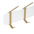 thumbnail image 3 of Kate and Laurel Rossmore Modern 5-Hook Wall Hanging Coat Rack, White and Gold, Decorative Modern Wood and Metal Double Sided Hanging Hooks for Wall Storage, 3 of 7
