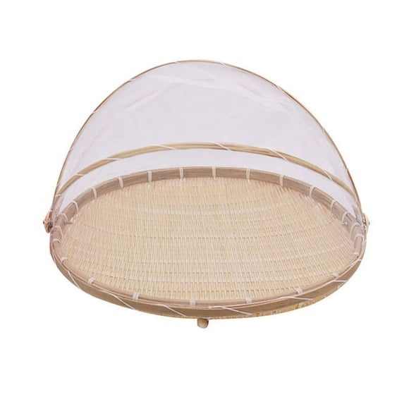 Food Tent Food Tent Mesh Anti-deform Bamboo Woven Eco-friendly Portable Dishes Cover Kitchen Supplies