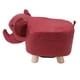 thumbnail image 5 of Reposapiés con forma de elefante, antideslizante, silencioso, cómodo, estable, multiusos, bonito taburete para niños, color rojo, 5 of 14