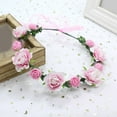 thumbnail image 6 of Realistic Flower Garland Headband Elegant Flower Headpiece Flower Wreath Hairband Women Wedding Party Hairhoop, 6 of 8