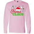 thumbnail image 3 of Inktastic Nana Claus with Christmas Santa Hat and Snowflakes Long Sleeve T-Shirt, 3 of 5