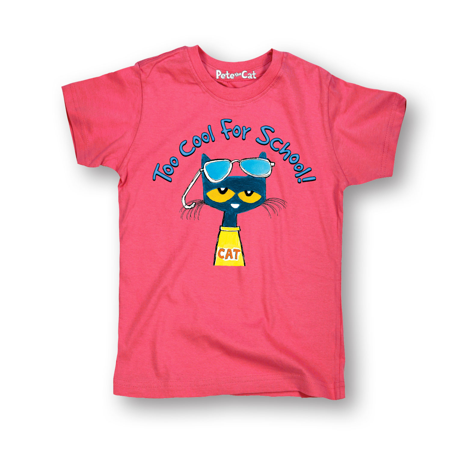 Pete The Cat Too Cool For School Multi Youth Short Sleeve Tee