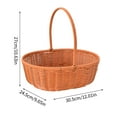 thumbnail image 3 of Wicker Picnic Basket with Handle,Woven Rattan Storage Basket for Easter,Garden Harvest,Vegetables,Fruits, Candy,Portable Hamper for Organizing,Wedding,Toy,Flower,Outdoor Picnicking Home Decor, 3 of 8