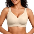 thumbnail image 5 of iHPH7 Womens Wireless Jelly Bras Plus Size Support Push Up Comfortable Bra No Underwire Full Coverage for Large Breast Seamless Tshirt Bras Everyday Bra Green S, 5 of 9