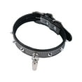 thumbnail image 1 of Collar de cuero con tachuelas para gatos de razas pequeñas, medianas y grandes, el mejor regalo., 1 of 5