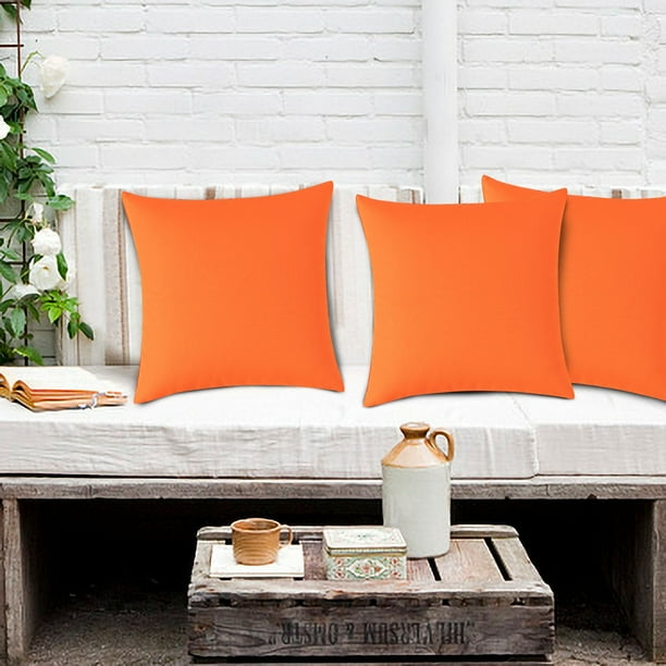 Funda impermeable para almohadas exteriores 45x45 cm - Protector de cojín moderno de color sólido para muebles de jardín, piscina, jardín