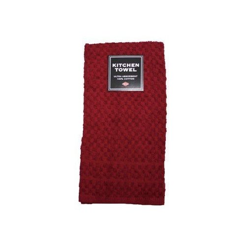 Ritz Kitchen Towel Solid 100 Cotton 15" X 25" Paprika