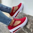 thumbnail image 1 of Zapatos para caminar para mujer con plataforma hueca en el empeine Zapatos sin cordones vintage Transpirable, 1 of 3
