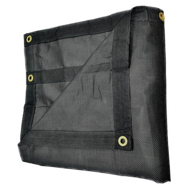 ZZYY Black Mesh Truck & Trailer Tarp w/2" webbing in and brass grommets (5'6" x 14')
