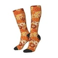 thumbnail image 2 of Fotbe Hippie Flower print Women's Men's Novelty Crew Socks Cotton Socks Knee High Socks for Walking,Running,Nurses,Pregnancy, 2 of 9