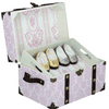 Doll Accessory Steamer Trunk for 18 Inch Doll Clothes Storage - Pretty in Pink