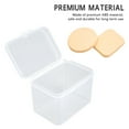 thumbnail image 3 of Clear Makeup Sponge Holder, Pressed Lid Design Portable 5PCS Transparent Makeup Sponge Box Durable  for Jewelry for Necklaces, 3 of 8